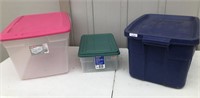 3 Storage Containers with Lids