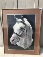 Framed Horse Drawing