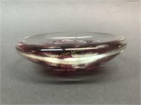 Joe Rice Art Glass Paperweight Dish