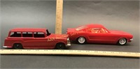 Vintage Tin & Plastic Toy Cars (2)