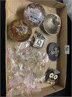 PAPERWEIGHTS, LITTLE RINGS, OWL BUCKLE