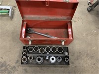 TOOL BOX WITH 1" SOCKET SET (PROTO)