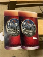 2 WICKED WINTER BREW SIGNS