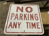NO PARKING ANYTIME METAL SIGN