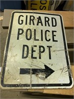 GIRARD POLICE DEPT. METAL SIGN