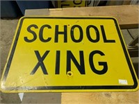 SCHOOL XING METAL SIGN