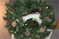 WREATH AND PINE GARLAND