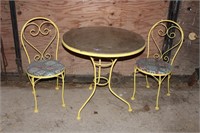 Metal Table & 2 Chairs