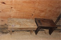 2 Small Wooden Benches