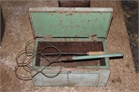 Wooden Box & 2 Rug Beaters
