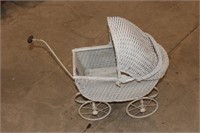 Wicker Doll Baby Buggy