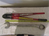 Bolt Cutter & 2 1/8 Inch Wrench