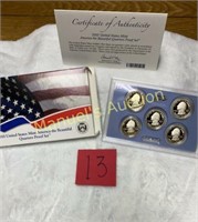 2010 US PRESIDENTIAL $1 COIN PROOF SET