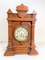 antique oak mantle clock