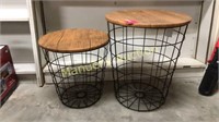 (2) WIRED LAUNDRY BASKETS