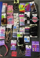 GROUP LOT OF (24) PCS HAIR ACCESSORIES