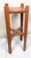 antique mission oak plant stand