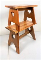 2- hand crafted stools