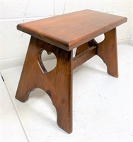 hand crafted wooden stool
