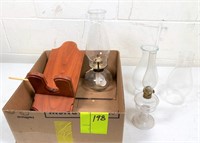 oil lamps & wall stand