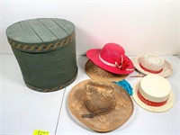 hats & wooden related box