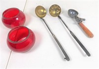 hand forged ladles, ice cream scoop, lantern globe