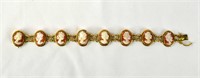 18K Gold Cameo Bracelet