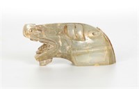Archaic Chinese Carved Jade Horse Head
