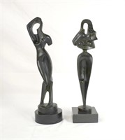 Two Bronze  Abstract Statue After Archipenko