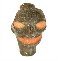 African Carved Stone Head