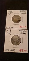 2 Buffalo Nickels
