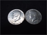 Lot of 2, Bicentenial Kennedy half dollars