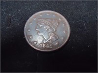 1842 one cent coin