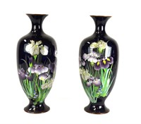 Pr Japanese Art Decor Cloisonne Vases