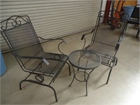 Small Metal Patio Table with 2 Chairs