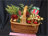 Chritmas Filled Basket Decorations