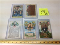 5 Postcards Depicting Abraham Lincoln