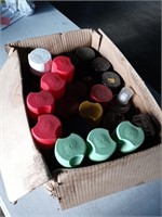 Box of miscellaneous spray paint