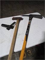 Splitting maul axe and pick axe and wedges