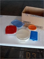Box of assorted Tupperware