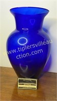 Large cobalt vase