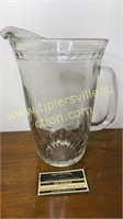Heavy clear water pitcher
