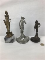 3 figurines / statuettes Art Nouveau