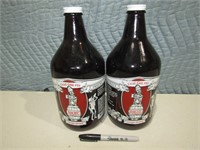 2 Dead Goo Ale Collector Bottles 12" T