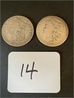 2 - 1879 Morgan Silver Dollars
