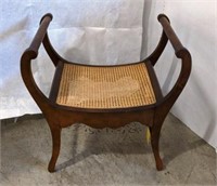 Antique Chair w/Rolled Arms, Cane Bottom, No Back