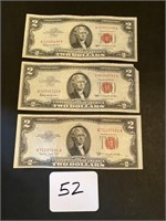 1 - 1953, & 2 - 1963  $2.00 Bills