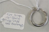 925 Silver 1.25" Round Tube Earrings