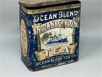 vintage Ocean Blend tea tin