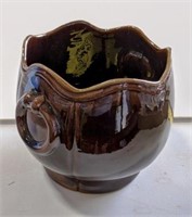 Planter w/Applied Handles, Approx 7.5" x 7" x 9.5"